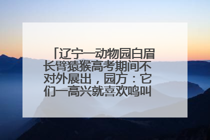 辽宁一动物园白眉长臂猿猴高考期间不对外展出，园方：它们一高兴就喜欢鸣叫，怕影响考试